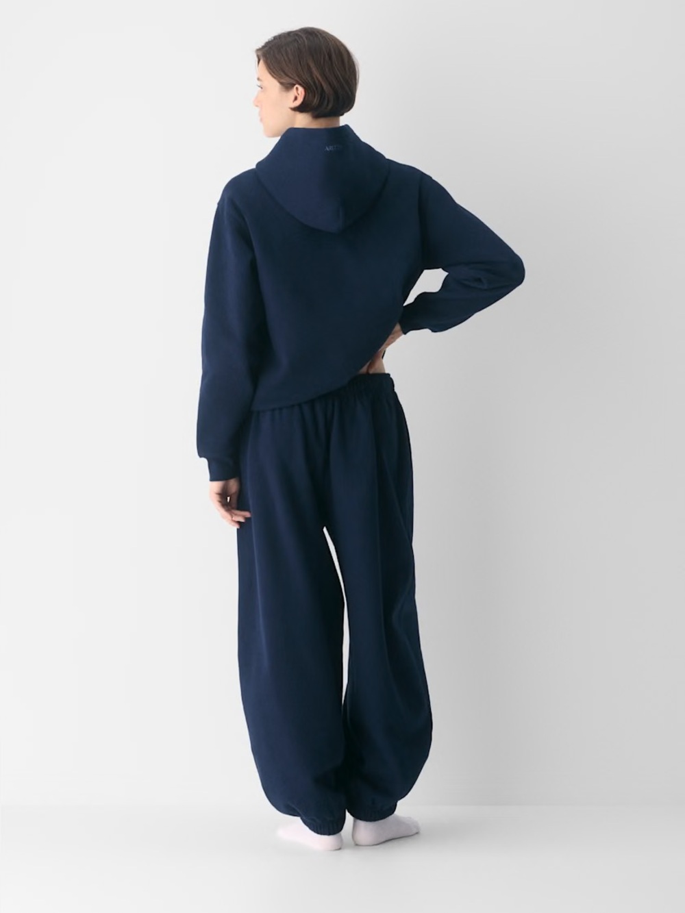 Aritzia Sweatfleece Hoodie Pullover navy blue size small - Picture 4 of 8